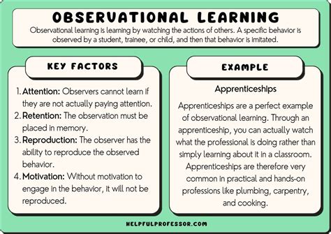 what are three examples of observational learning