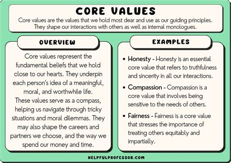 what are two examples of values