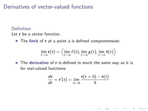what are vector valued functions used for