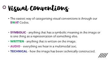 what are visual language conventions