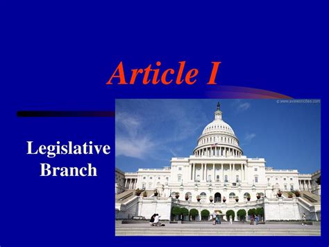 what article is the legislative branch