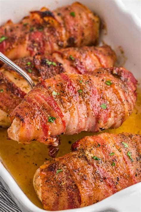 what can i serve with chicken wrapped in bacon
