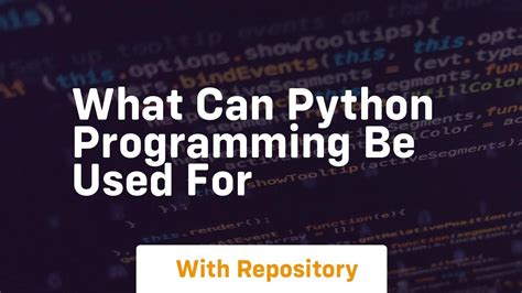 what can python language be used for