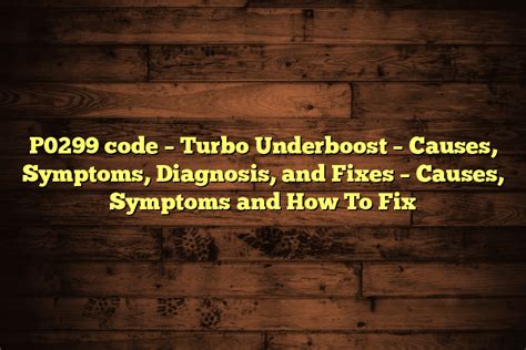 what causes an underboost code