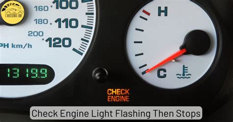 what causes check engine light to flash on and off