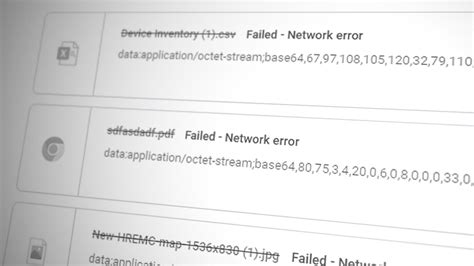 what causes failed network error