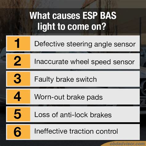 what causes the esp light to come on