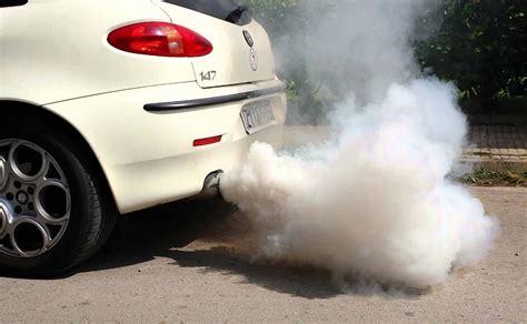 what causes white smoke in a car