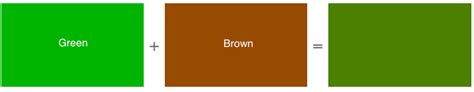 what color does green and brown make when mixed together
