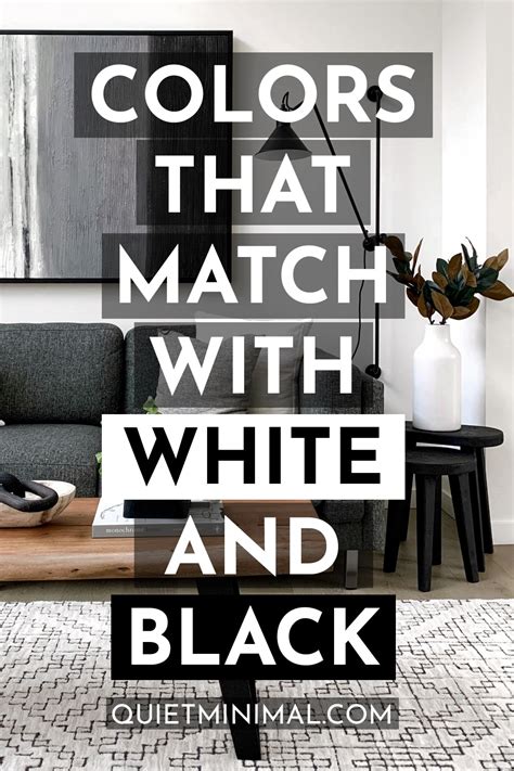 what color goes with black white and silver
