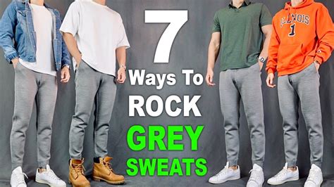 what color goes with gray sweatpants