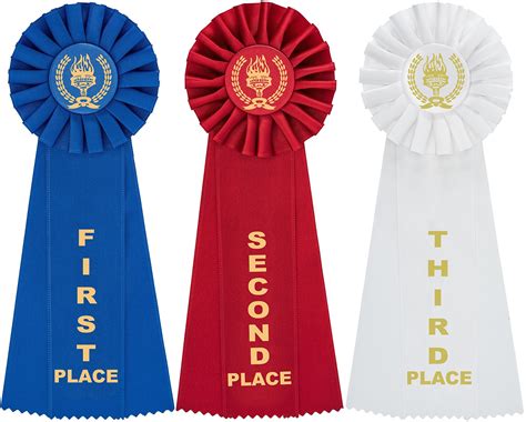 what color ribbons for first second and third