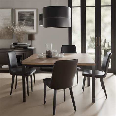 what color table goes with black chairs
