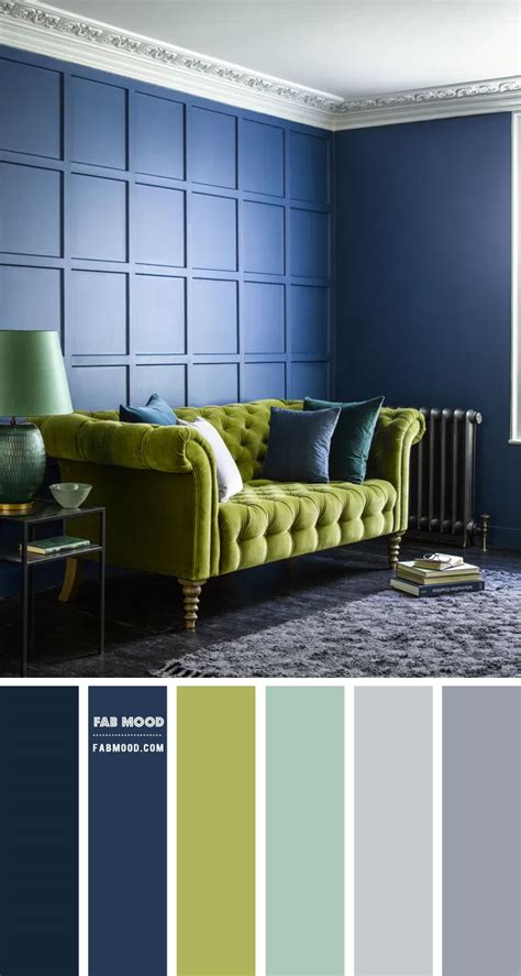 what colour goes with navy blue and green