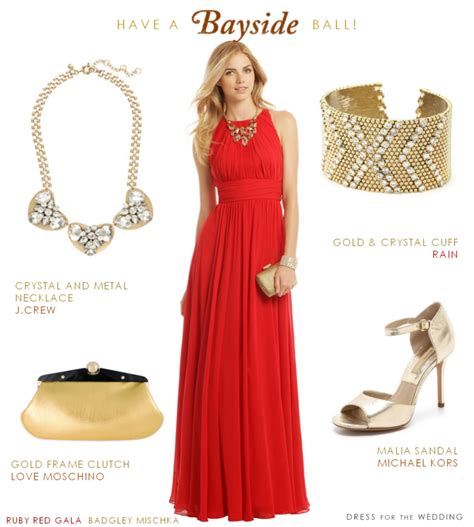 what colour jewellery with a red dress