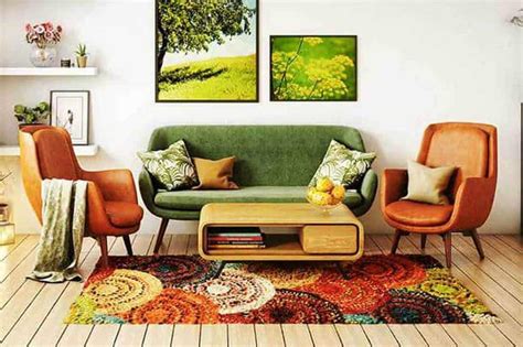 what colours go with a green sofa