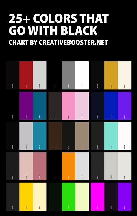 what colours go with silver and black