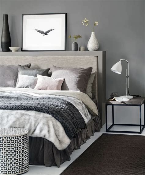 what colours go with white and grey bedroom
