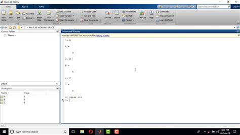 what command clears the command window in matlab