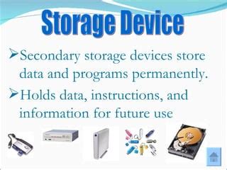 what component is used to store programs and data permanently in a computer