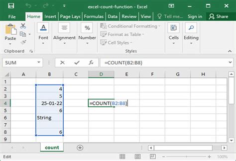 what count does in excel