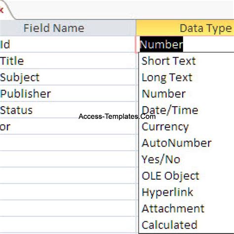 what data type is used to store salary in ms access