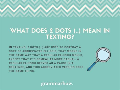 what do 2 dots mean in text