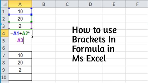 what do brackets mean in excel formula