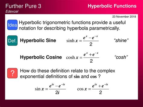 what do hyperbolic functions do