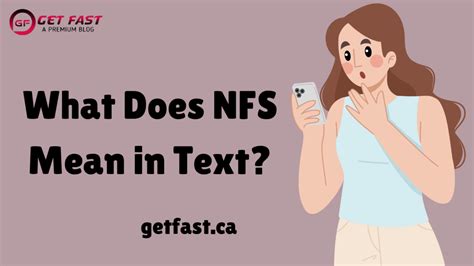 what do nfs mean in text from a guy