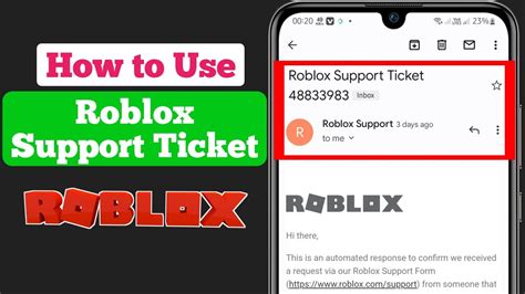 what do you do with your roblox support ticket