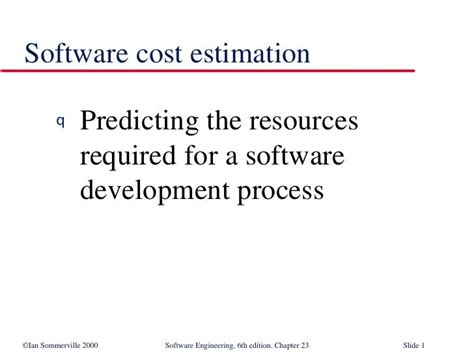 what do you mean by cost estimation in software engineering