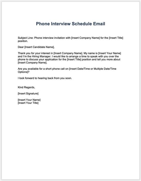 what do you say when calling to schedule an interview