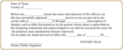 what documents can be notarized in texas