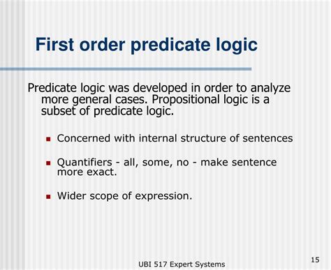 what does a first order predicate logic contain