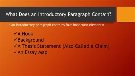 what does a introduction paragraph contain
