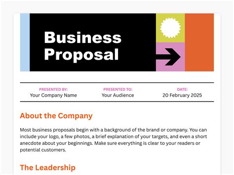what does a proposal include
