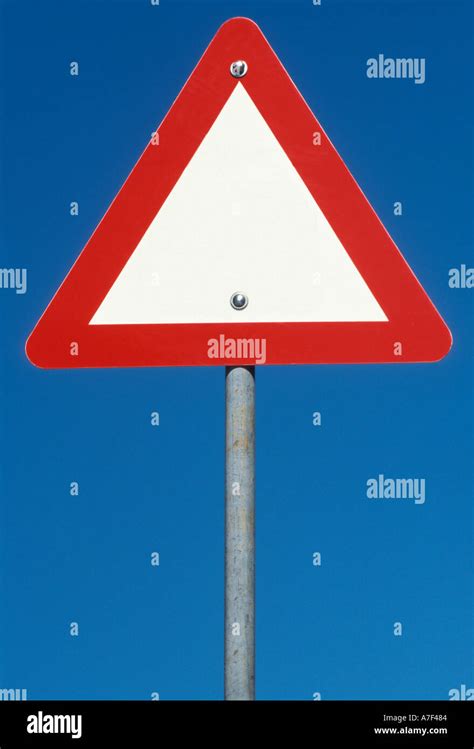 what does a red and white triangular sign mean