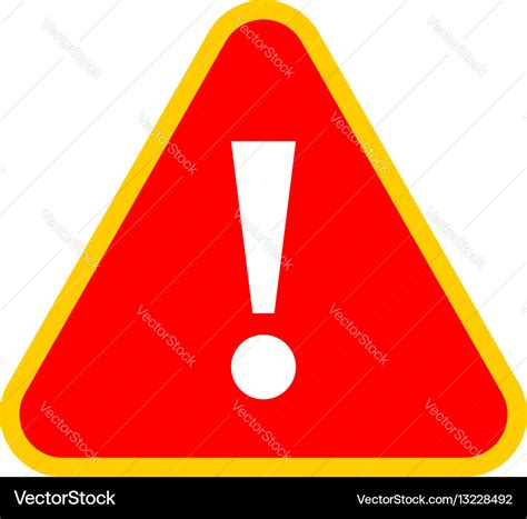 what does a red triangle with an exclamation mark mean on a car