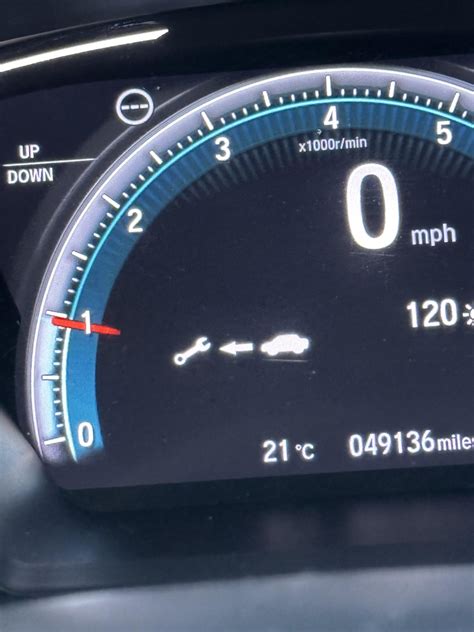 what does a spanner symbol on the dashboard mean
