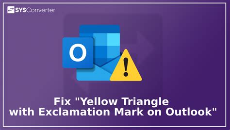 what does a triangle with an exclamation mark mean in outlook