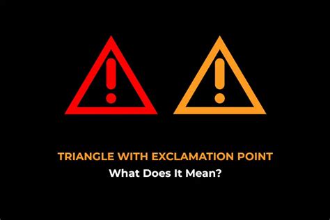 what does a triangle with an exclamation mark mean on google
