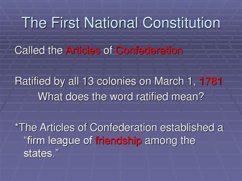 what does article 1 mean in the articles of confederation