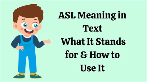 what does asl stand for in text message