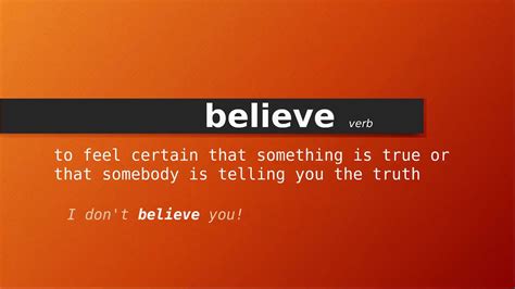 what does believe on me mean