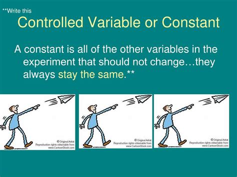 what does constants controlled variables mean