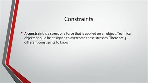 what does constraints mean in technology