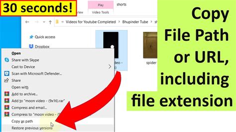 what does copy path mean in word