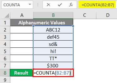 what does counta mean in excel formula