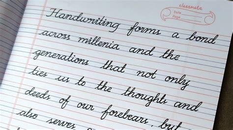 what does cursive writing symbolize